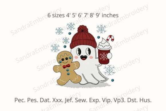 Cute Winter Ghost Embroidery Design Review