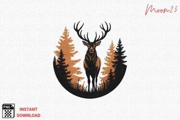 Deer Stag Forest Silhouette Embroidery Review