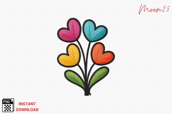 Heart Flower Embroidery PNG Review for Sellers