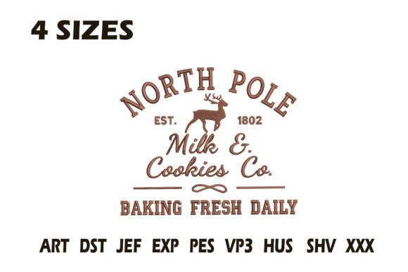 North Pole Milk Cookies Embroidery Review