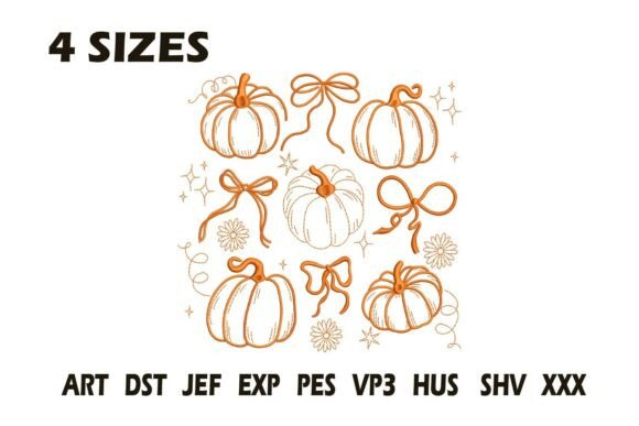 Pumpkin and Bows Outline Embroidery Review